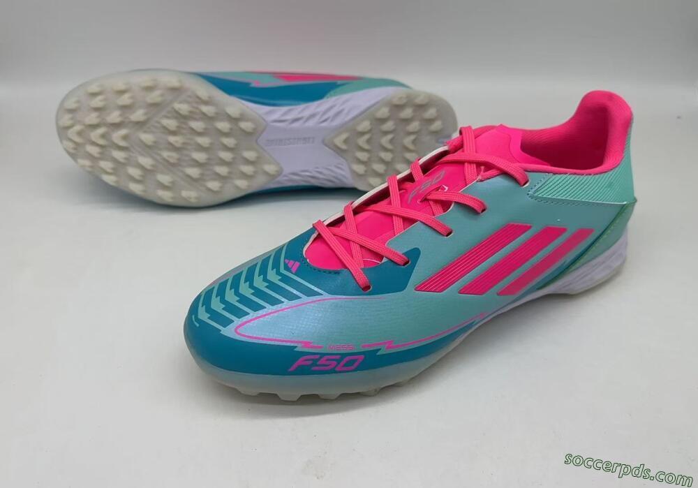 Adidas F50 Pro TF Low-Tops Football Shoes - Jade/Pink/White