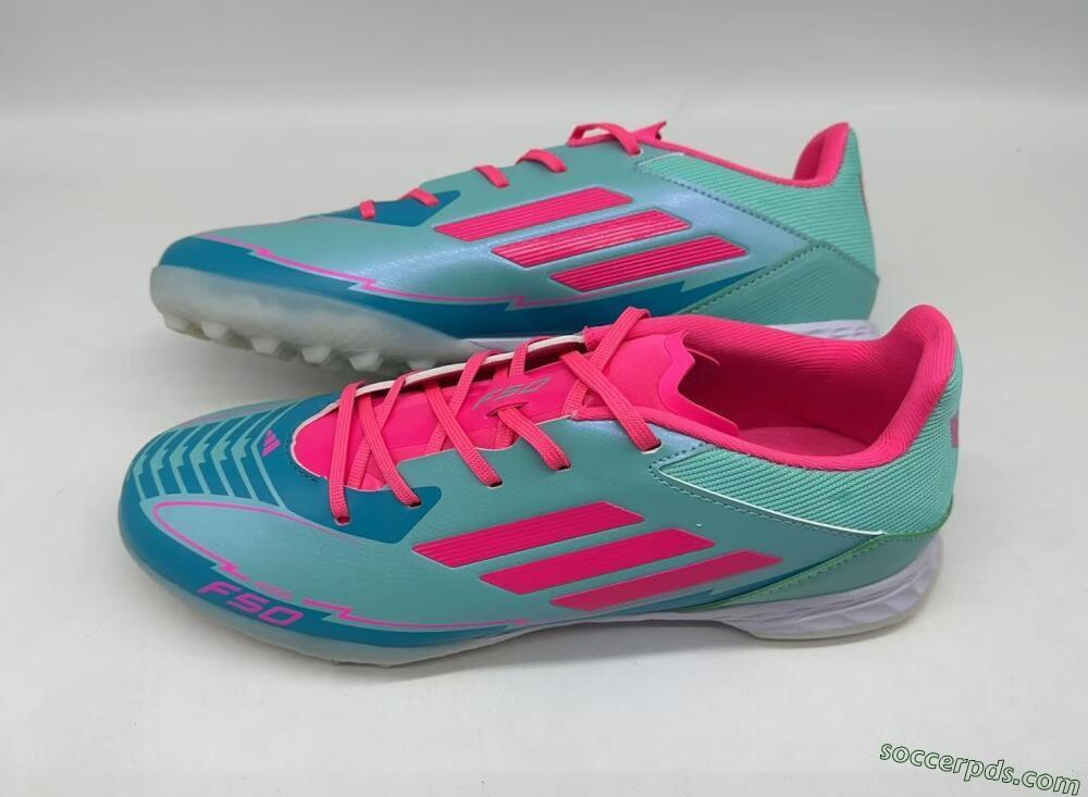 Adidas F50 Pro TF Low-Tops Football Shoes - Jade/Pink/White