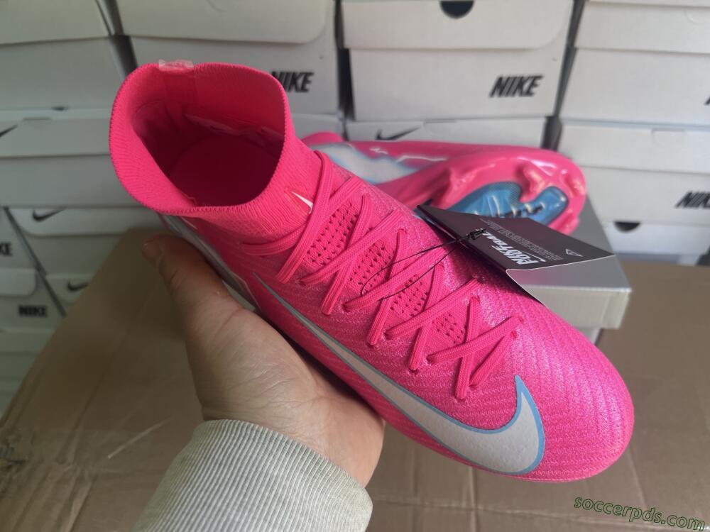 Nike Air Zoom Mercurial Superfly 10 Elite FG High-Tops Football Boots - Red/Silver/Blue