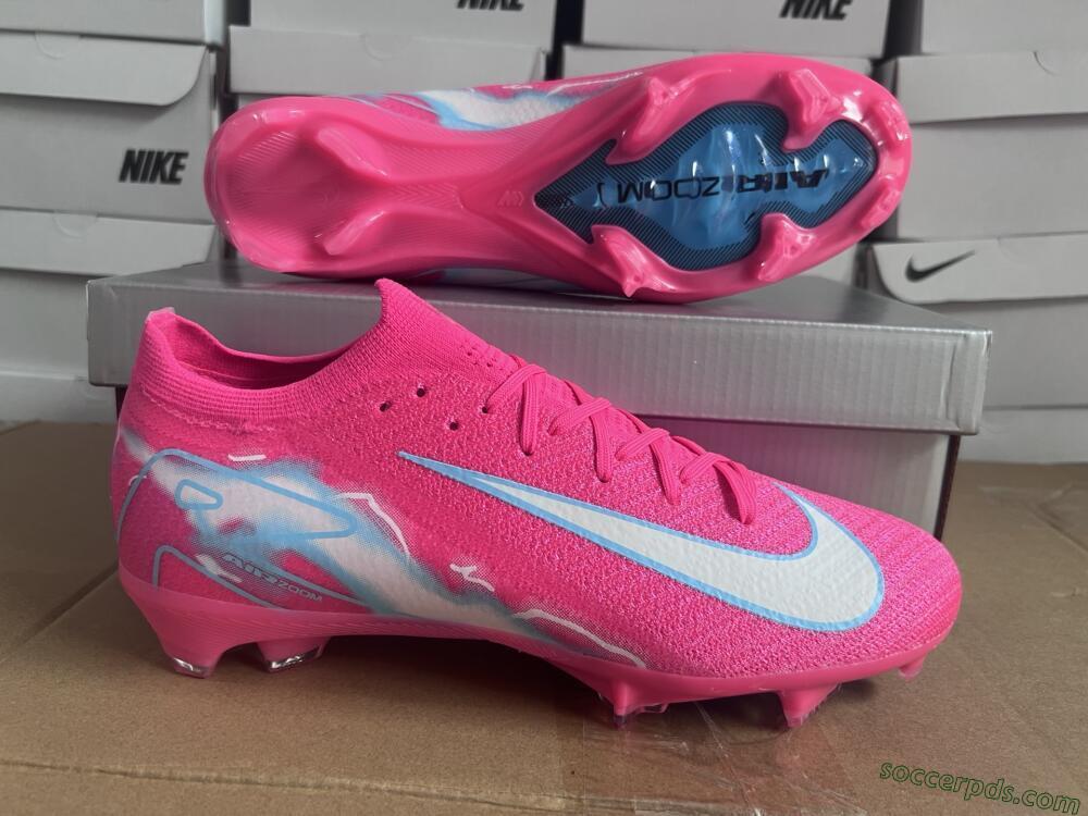 Nike Air Zoom Mercurial Vapor 16 Elite FG Low-Tops Football Boots - Pink/White/Jade