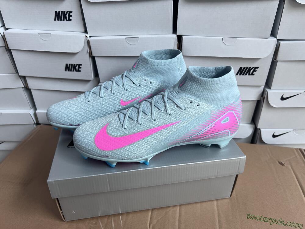 Nike Air Zoom Mercurial Superfly 10 Elite FG High-Tops Football Boots - Jade/Pink/Silver