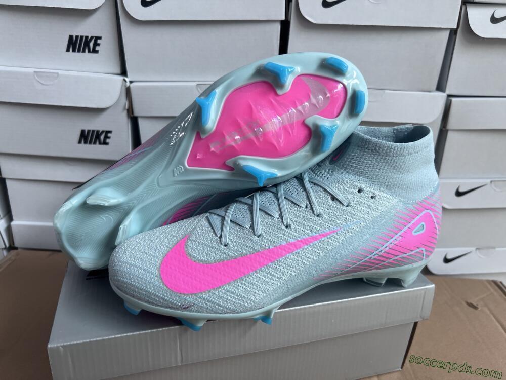 Nike Air Zoom Mercurial Superfly 10 Elite FG High-Tops Football Boots - Jade/Pink/Silver