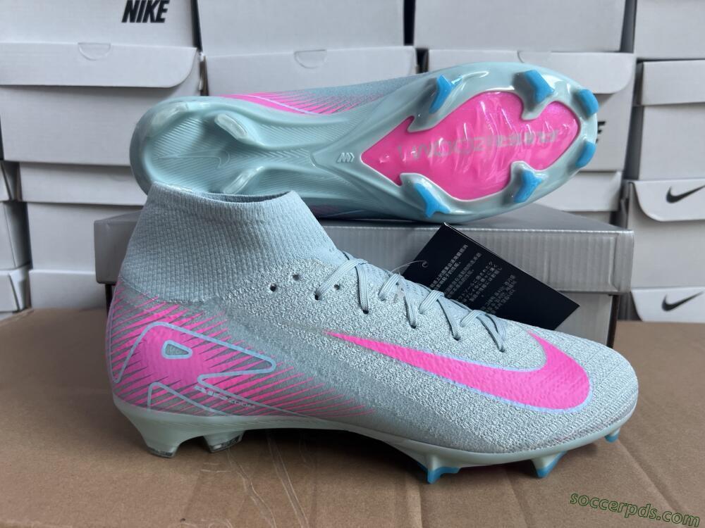 Nike Air Zoom Mercurial Superfly 10 Elite FG High-Tops Football Boots - Jade/Pink/Silver