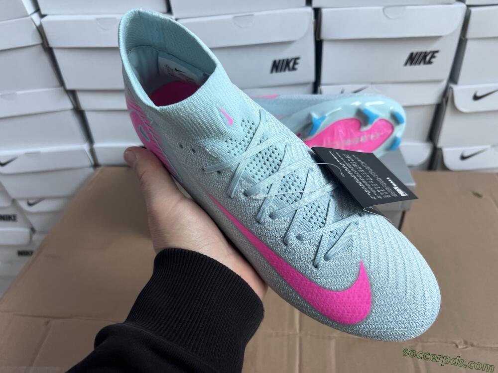 Nike Air Zoom Mercurial Superfly 10 Elite FG High-Tops Football Boots - Jade/Pink/Silver