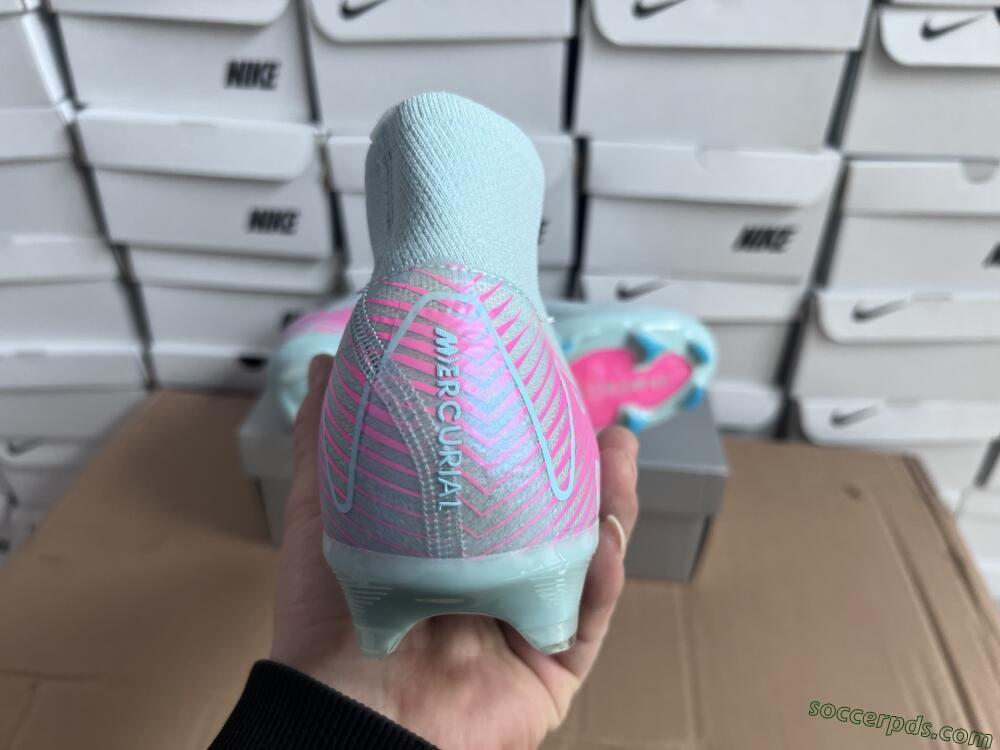 Nike Air Zoom Mercurial Superfly 10 Elite FG High-Tops Football Boots - Jade/Pink/Silver