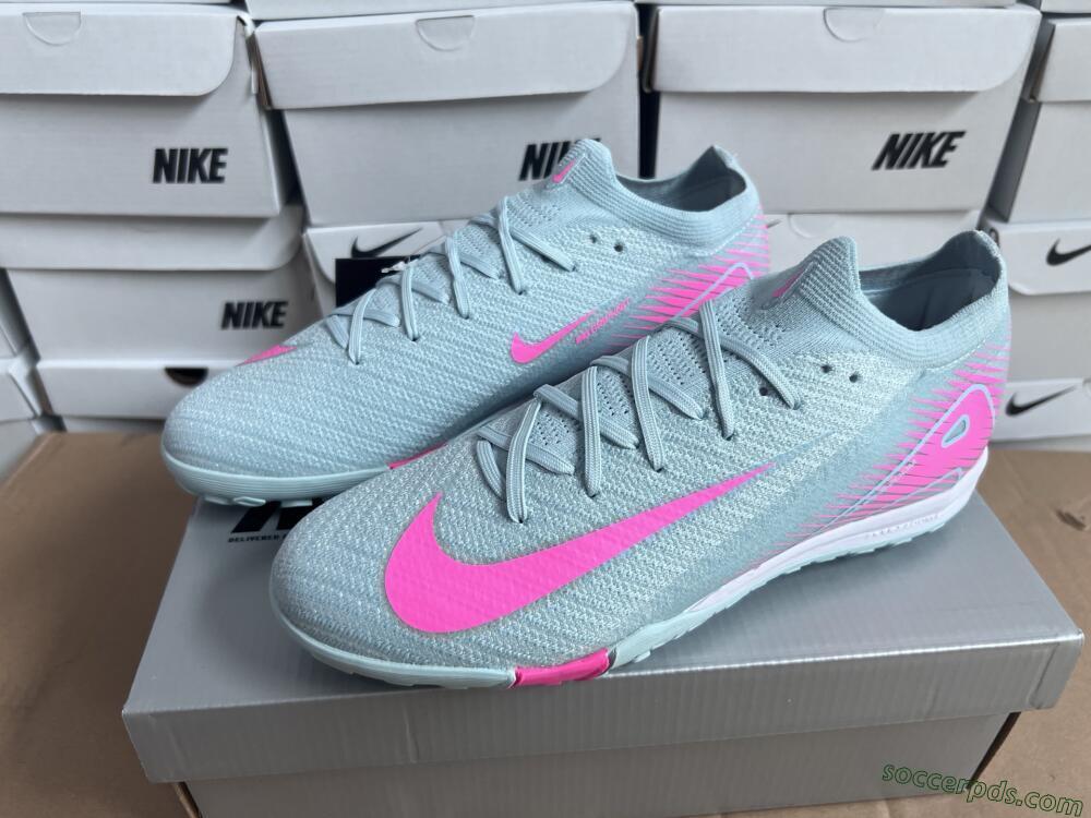 Nike Air Zoom Mercurial Vapor 16 Elite TF Low-Tops Football Shoes - Jade/Pink/Silver