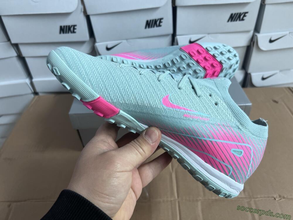 Nike Air Zoom Mercurial Vapor 16 Elite TF Low-Tops Football Shoes - Jade/Pink/Silver