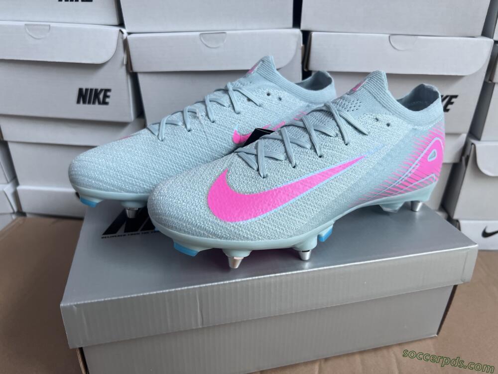 Nike Air Zoom Mercurial Vapor 16 Elite SG Low-Tops Football Boots - Jade/Pink