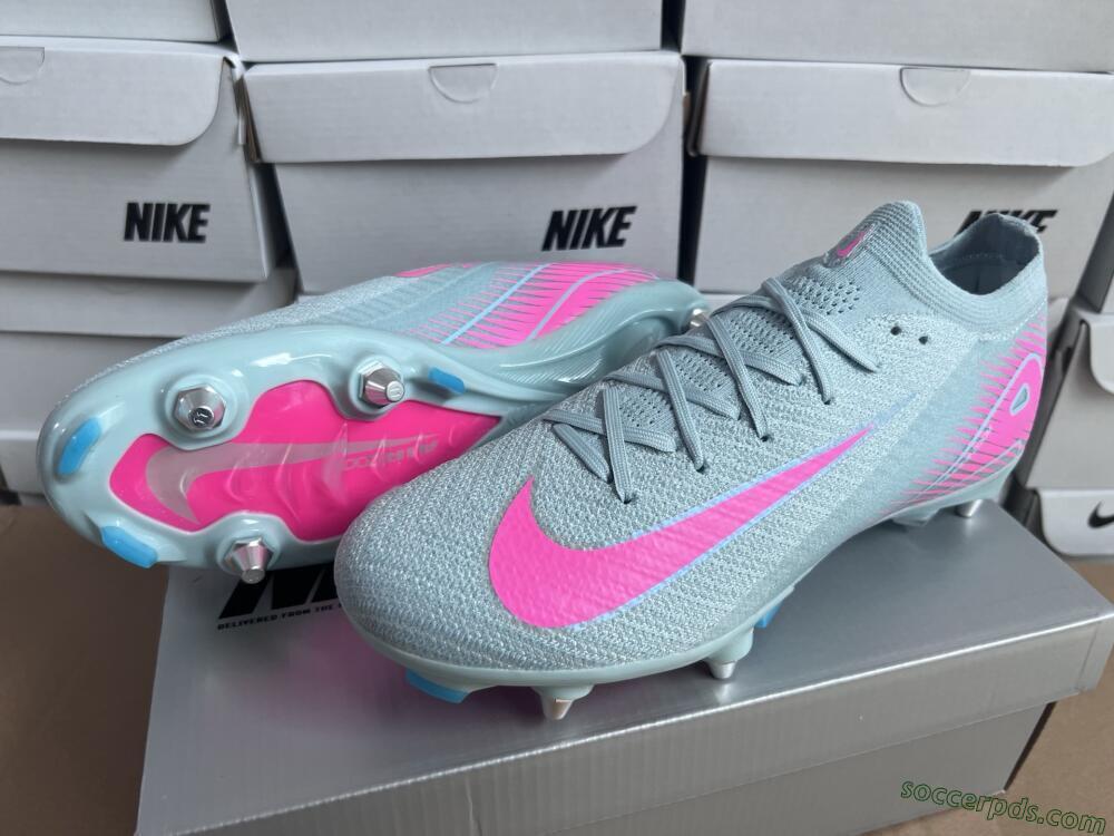 Nike Air Zoom Mercurial Vapor 16 Elite SG Low-Tops Football Boots - Jade/Pink