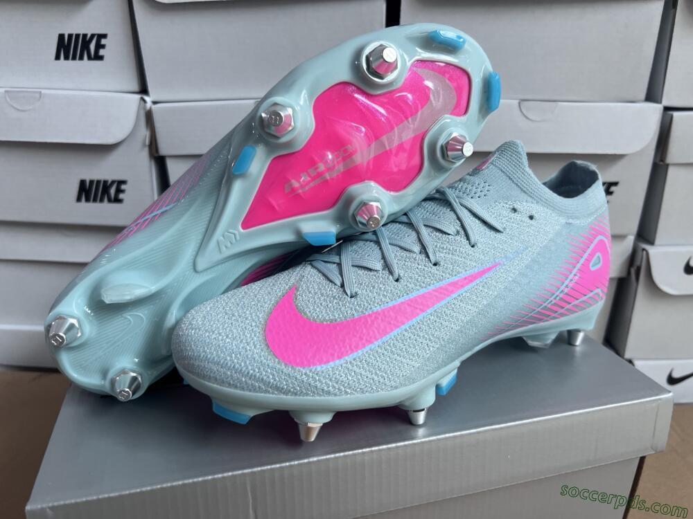 Nike Air Zoom Mercurial Vapor 16 Elite SG Low-Tops Football Boots - Jade/Pink