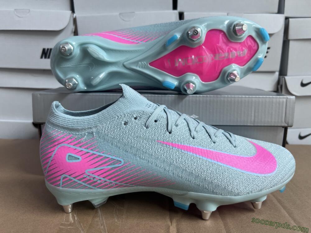 Nike Air Zoom Mercurial Vapor 16 Elite SG Low-Tops Football Boots - Jade/Pink