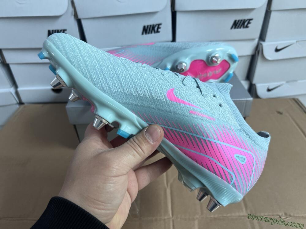 Nike Air Zoom Mercurial Vapor 16 Elite SG Low-Tops Football Boots - Jade/Pink