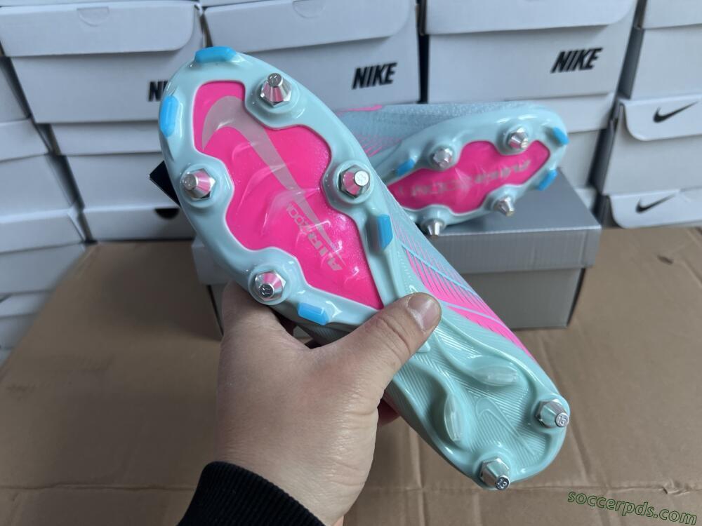 Nike Air Zoom Mercurial Vapor 16 Elite SG Low-Tops Football Boots - Jade/Pink