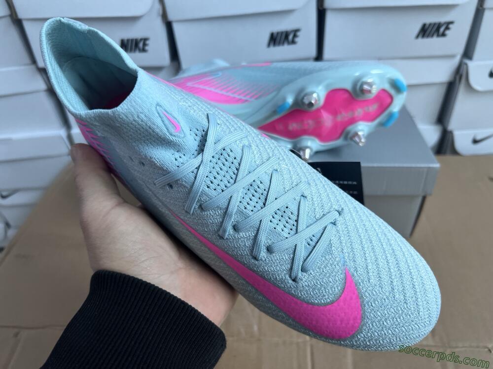 Nike Air Zoom Mercurial Superfly 10 Elite SG High-Tops Football Boots - Jade/Pink