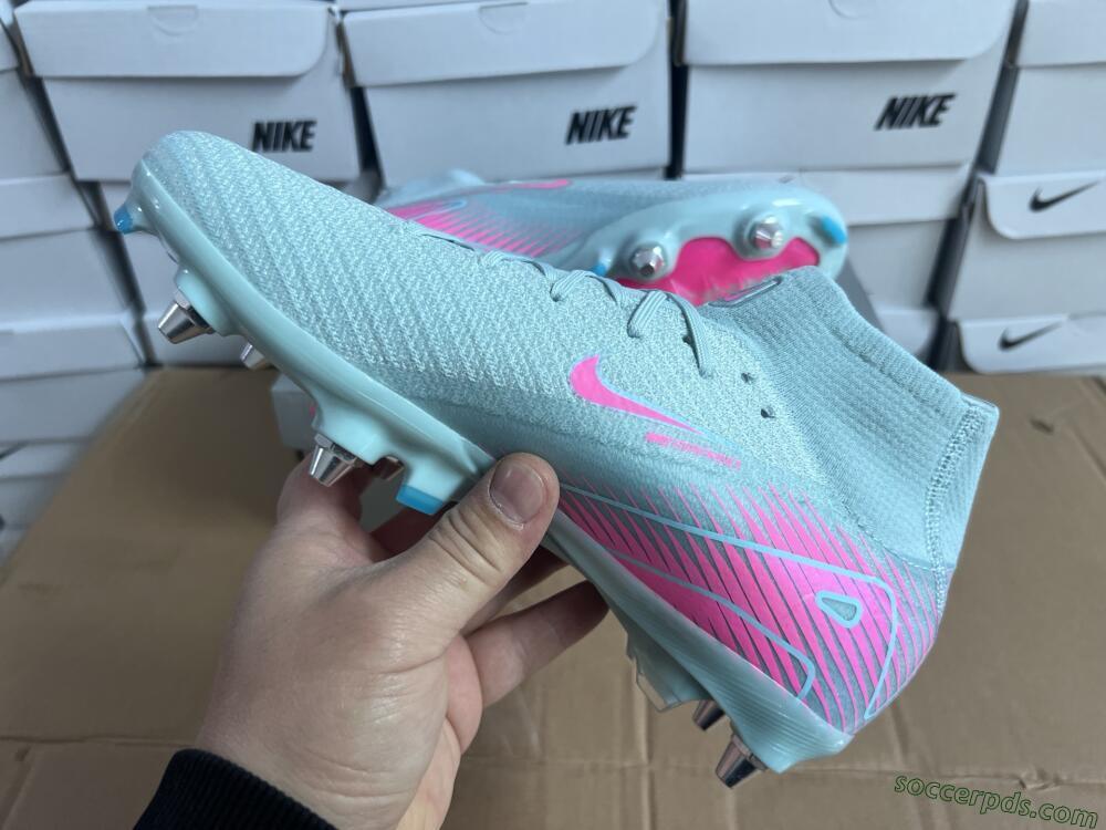 Nike Air Zoom Mercurial Superfly 10 Elite SG High-Tops Football Boots - Jade/Pink