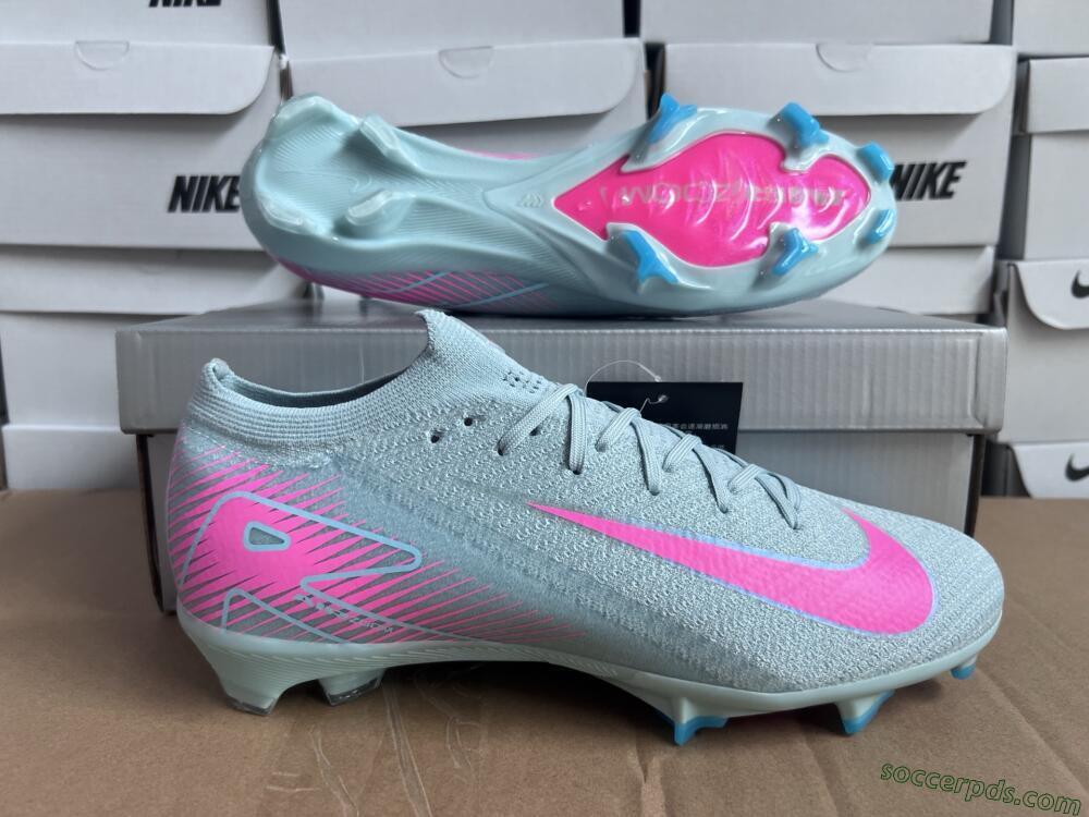 Nike Air Zoom Mercurial Vapor 16 Elite FG Low-Tops Football Boots - Jade/Pink/Silver