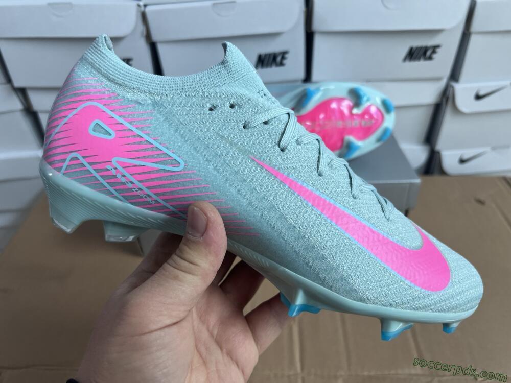 Nike Air Zoom Mercurial Vapor 16 Elite FG Low-Tops Football Boots - Jade/Pink/Silver