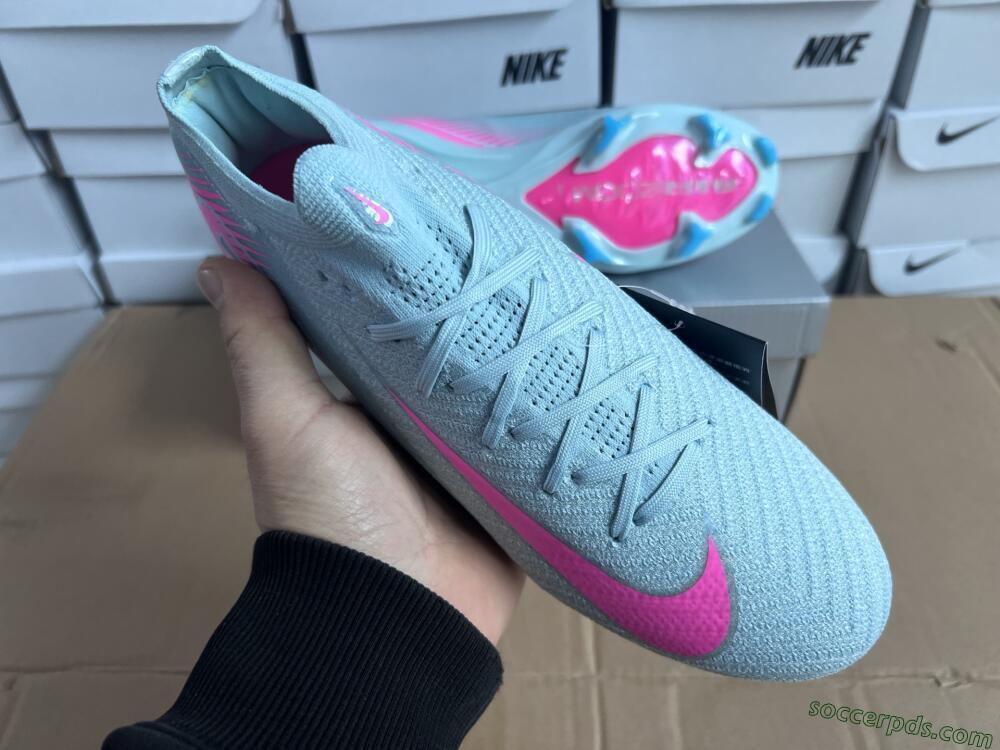 Nike Air Zoom Mercurial Vapor 16 Elite FG Low-Tops Football Boots - Jade/Pink/Silver