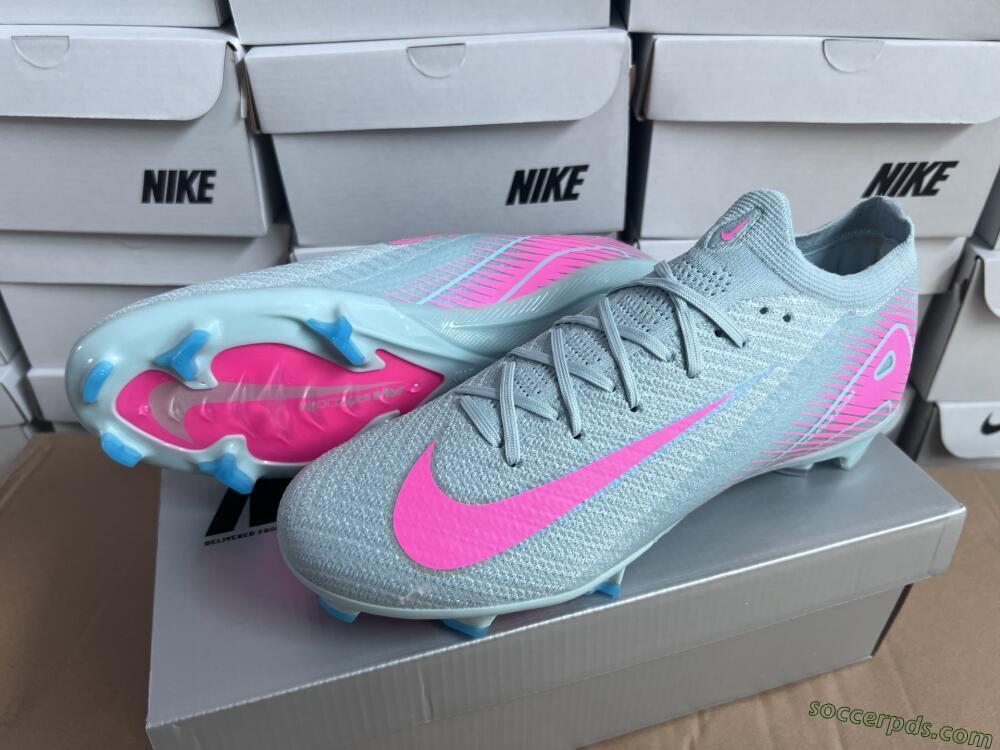 Nike Air Zoom Mercurial Vapor 16 Elite FG Low-Tops Football Boots - Jade/Pink/Silver