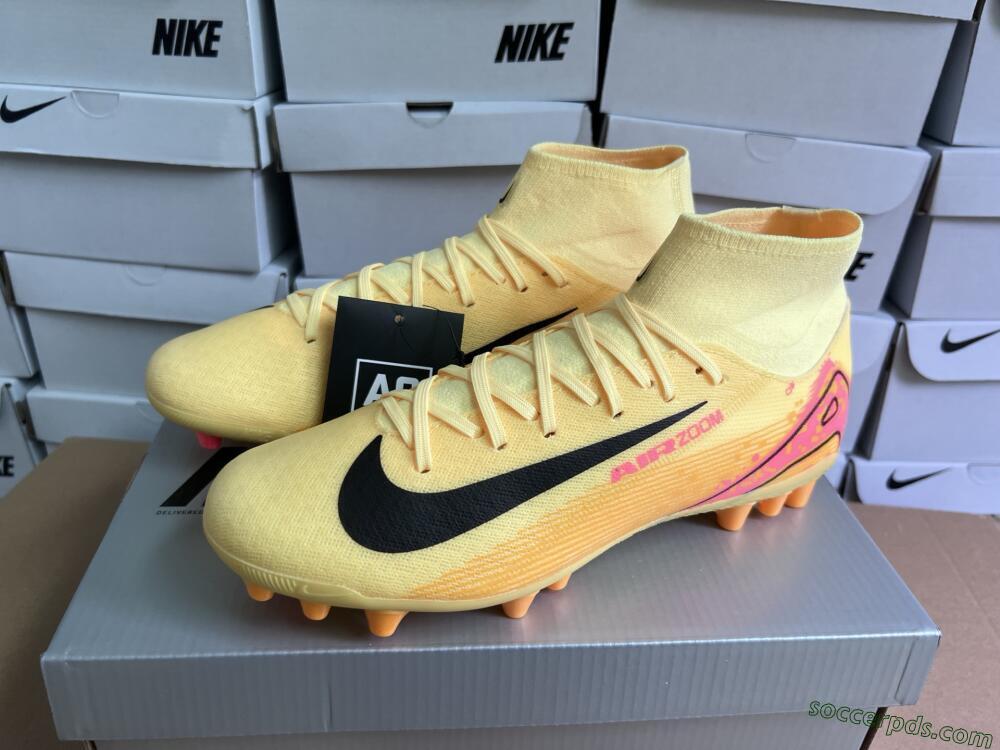 Nike Air Zoom Mercurial Superfly 10 Academy AG High-Tops Football Boots - Yellow/Black/Red