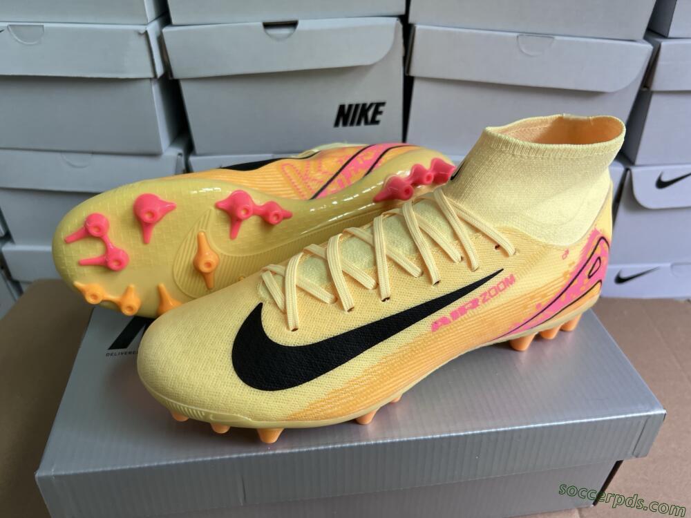 Nike Air Zoom Mercurial Superfly 10 Academy AG High-Tops Football Boots - Yellow/Black/Red