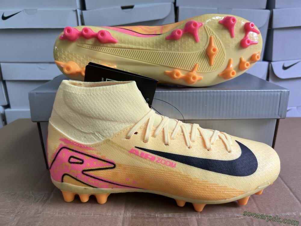 Nike Air Zoom Mercurial Superfly 10 Academy AG High-Tops Football Boots - Yellow/Black/Red