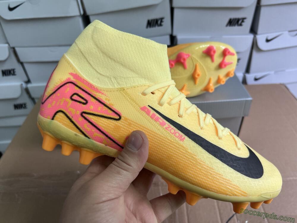 Nike Air Zoom Mercurial Superfly 10 Academy AG High-Tops Football Boots - Yellow/Black/Red