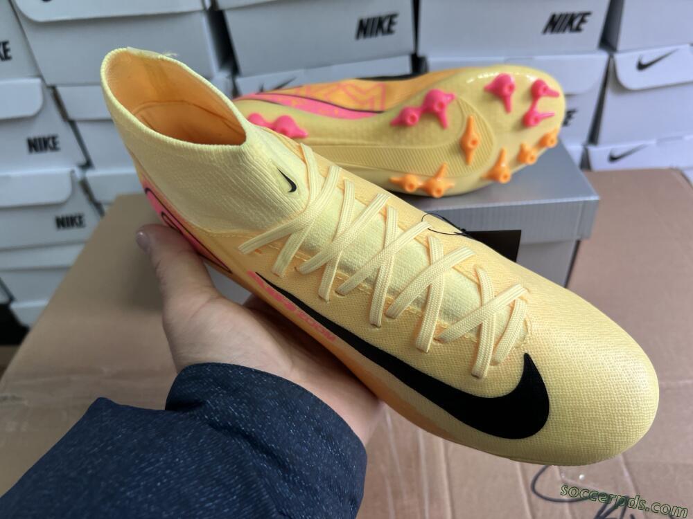 Nike Air Zoom Mercurial Superfly 10 Academy AG High-Tops Football Boots - Yellow/Black/Red