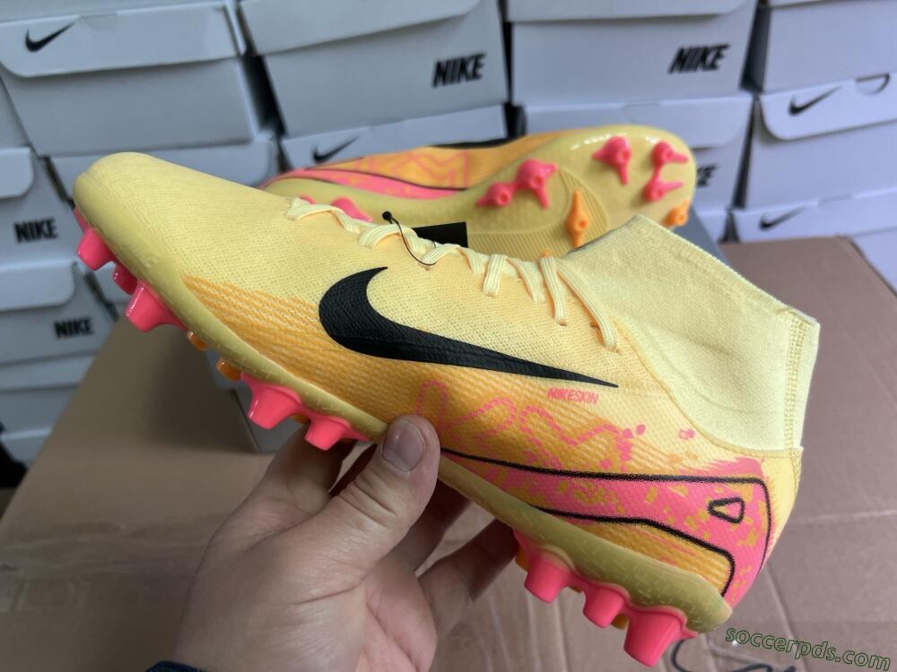 Nike Air Zoom Mercurial Superfly 10 Academy AG High-Tops Football Boots - Yellow/Black/Red