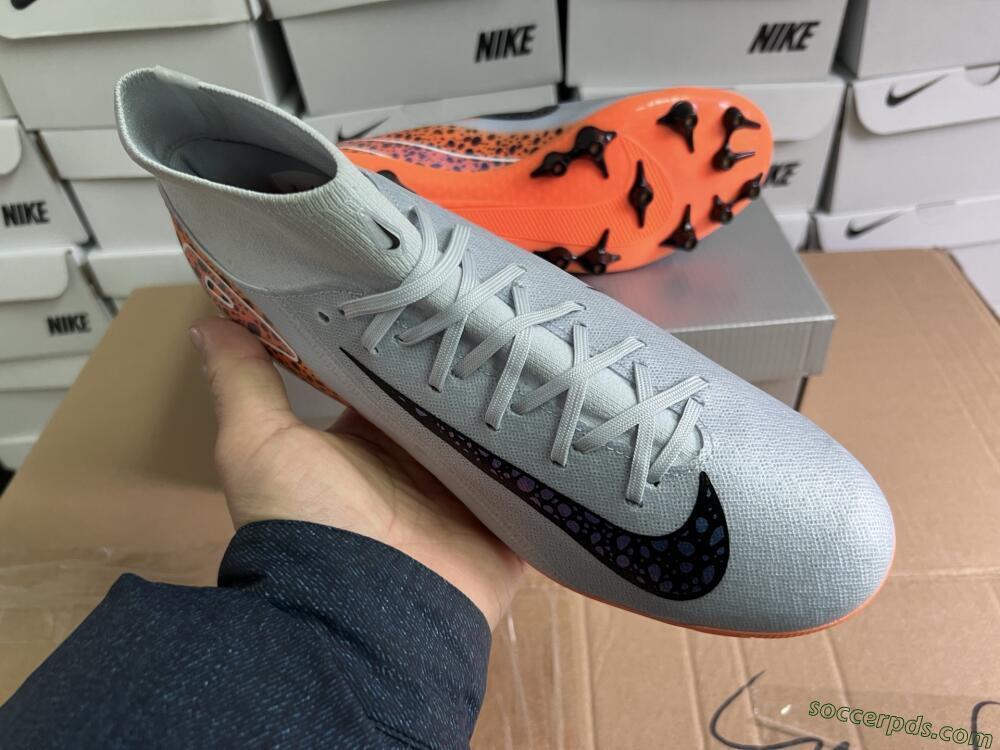 Nike Air Zoom Mercurial Superfly 10 Elite AG High-Tops Football Boots - Grey/Black/Leopard