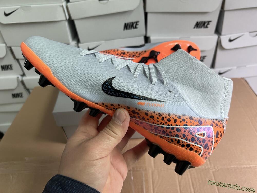 Nike Air Zoom Mercurial Superfly 10 Elite AG High-Tops Football Boots - Grey/Black/Leopard