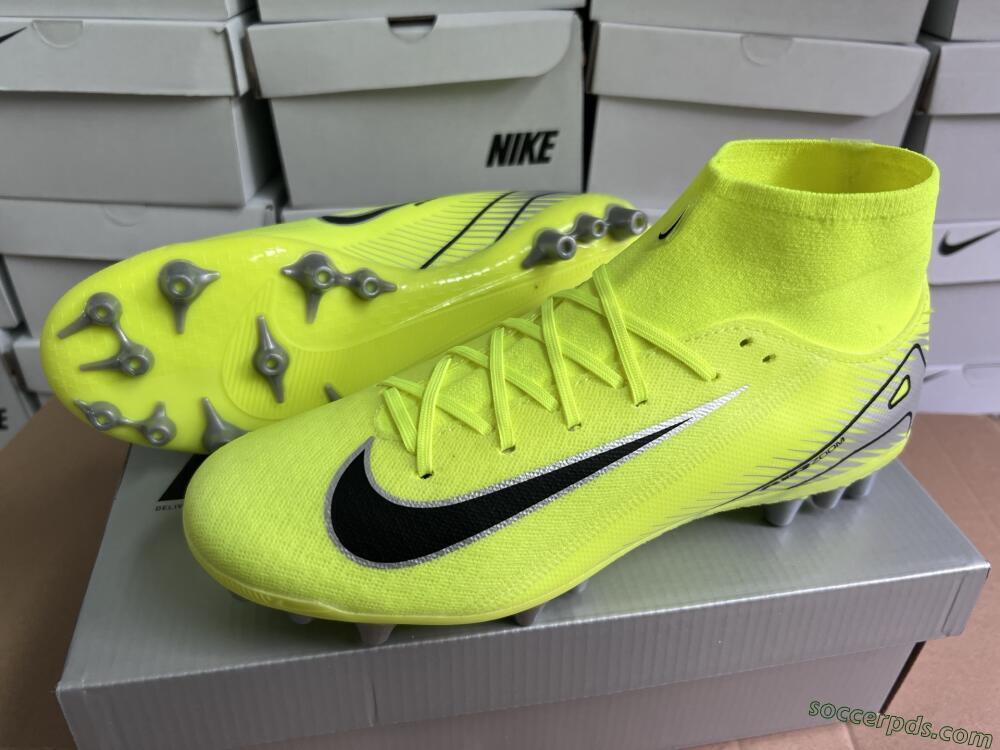 Nike Air Zoom Mercurial Superfly 10 Academy AG High-Tops Football Boots - Yellow/Black/Silver