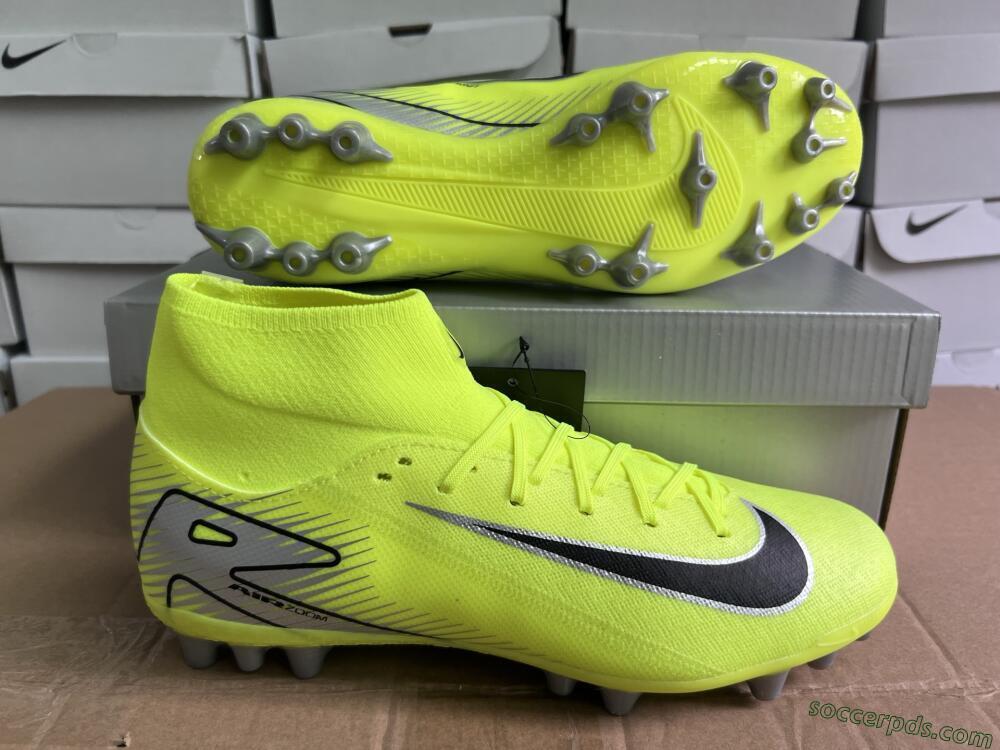 Nike Air Zoom Mercurial Superfly 10 Academy AG High-Tops Football Boots - Yellow/Black/Silver