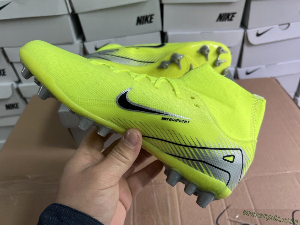 Nike Air Zoom Mercurial Superfly 10 Academy AG High-Tops Football Boots - Yellow/Black/Silver