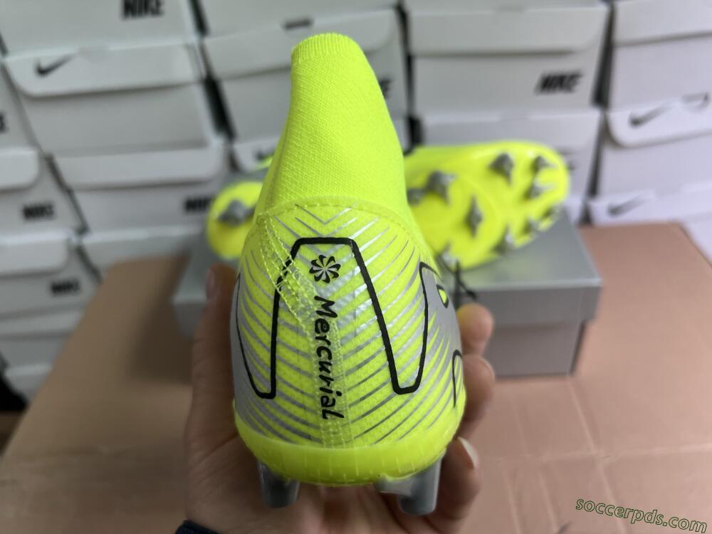 Nike Air Zoom Mercurial Superfly 10 Academy AG High-Tops Football Boots - Yellow/Black/Silver