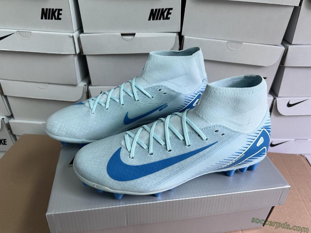 Nike Air Zoom Mercurial Superfly 10 Academy AG High-Tops Football Boots - Jade/Blue/White