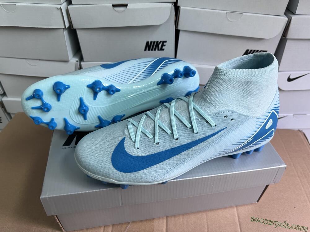 Nike Air Zoom Mercurial Superfly 10 Academy AG High-Tops Football Boots - Jade/Blue/White