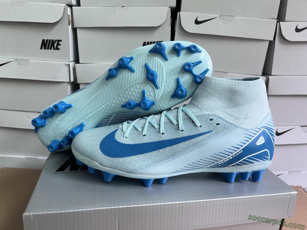 Nike Air Zoom Mercurial Superfly 10 Academy AG High-Tops Football Boots - Jade/Blue/White