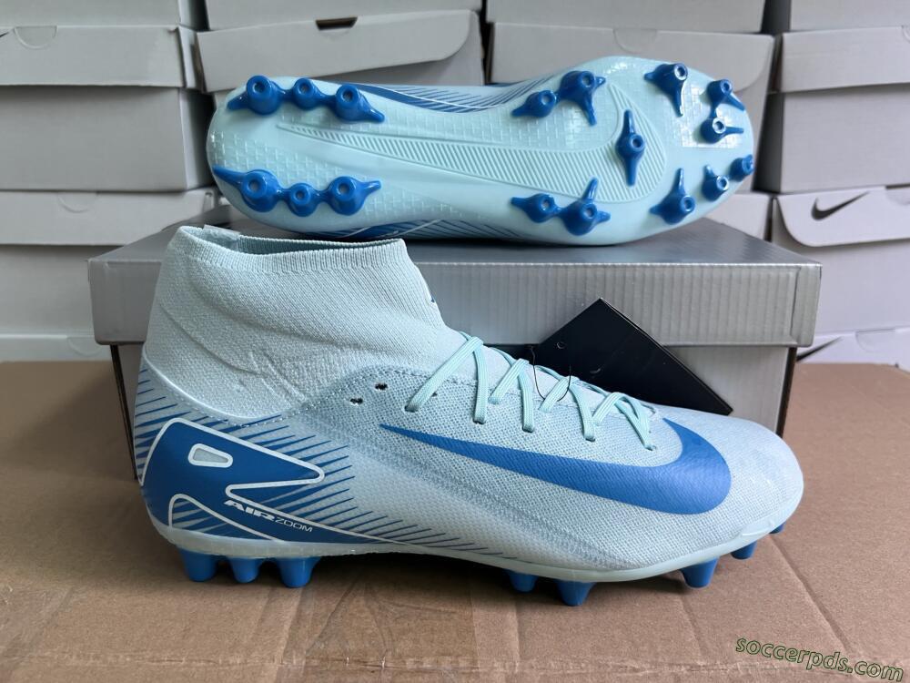 Nike Air Zoom Mercurial Superfly 10 Academy AG High-Tops Football Boots - Jade/Blue/White