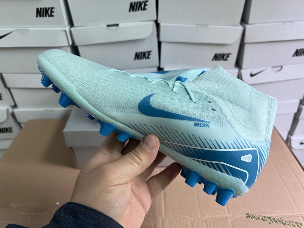 Nike Air Zoom Mercurial Superfly 10 Academy AG High-Tops Football Boots - Jade/Blue/White