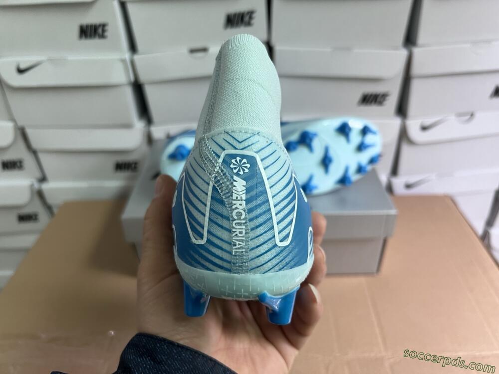 Nike Air Zoom Mercurial Superfly 10 Academy AG High-Tops Football Boots - Jade/Blue/White