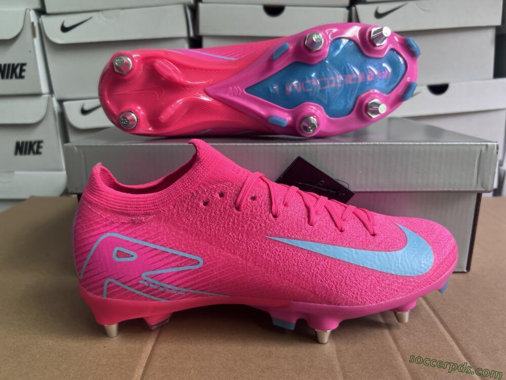 Nike Air Zoom Mercurial Vapor 16 Elite SG Low-Tops Football Boots - Pink/Jade