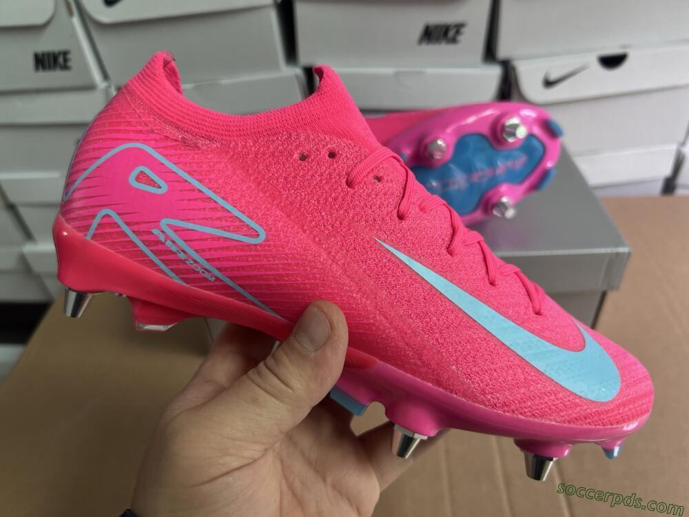 Nike Air Zoom Mercurial Vapor 16 Elite SG Low-Tops Football Boots - Pink/Jade