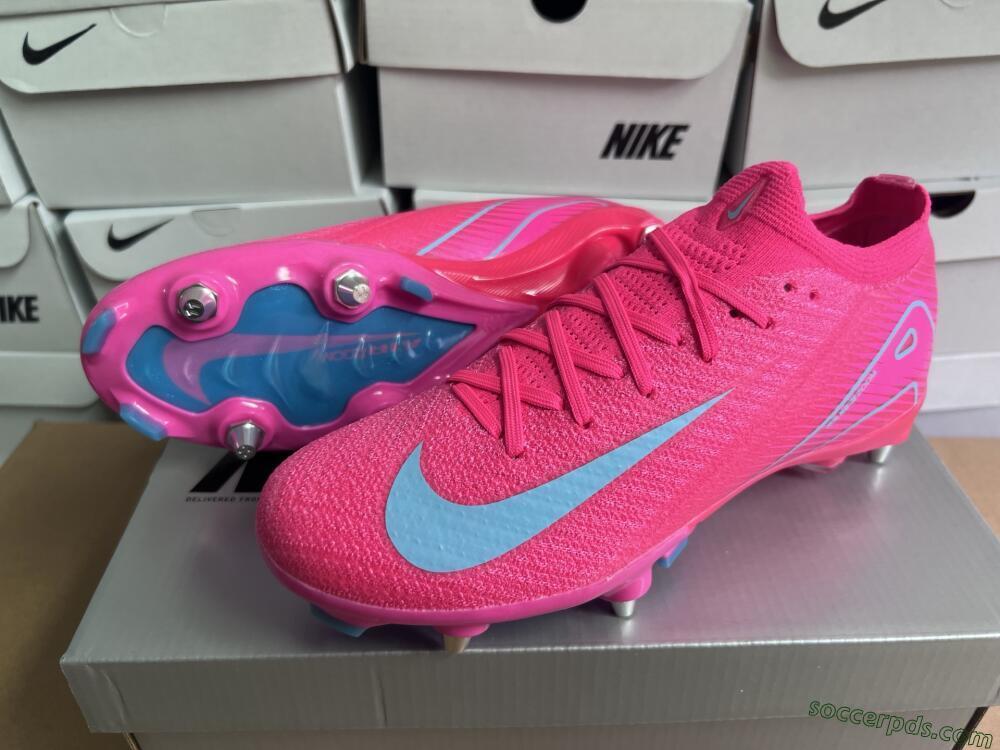 Nike Air Zoom Mercurial Vapor 16 Elite SG Low-Tops Football Boots - Pink/Jade