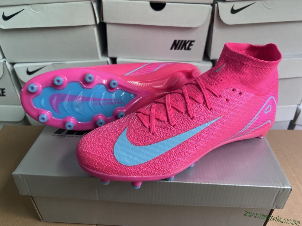 Nike Air Zoom Mercurial Superfly 10 Elite AG High-Tops Football Boots - Pink/Jade