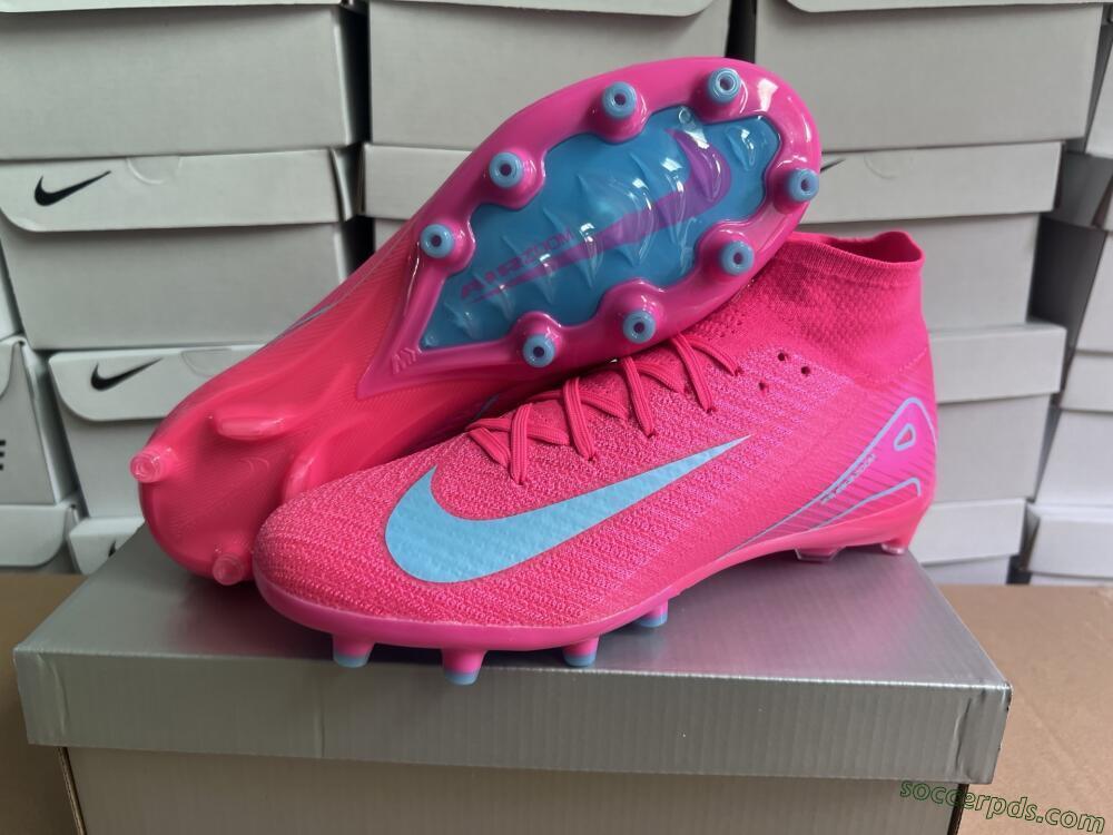 Nike Air Zoom Mercurial Superfly 10 Elite AG High-Tops Football Boots - Pink/Jade