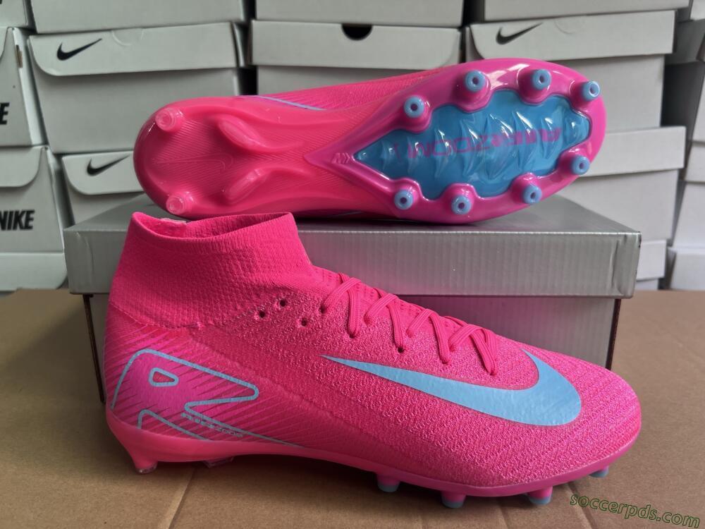 Nike Air Zoom Mercurial Superfly 10 Elite AG High-Tops Football Boots - Pink/Jade