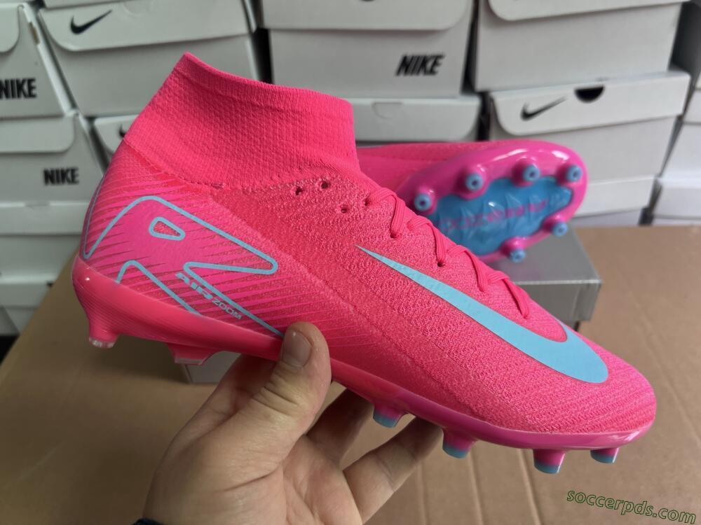 Nike Air Zoom Mercurial Superfly 10 Elite AG High-Tops Football Boots - Pink/Jade