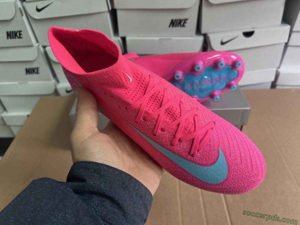 Nike Air Zoom Mercurial Superfly 10 Elite AG High-Tops Football Boots - Pink/Jade