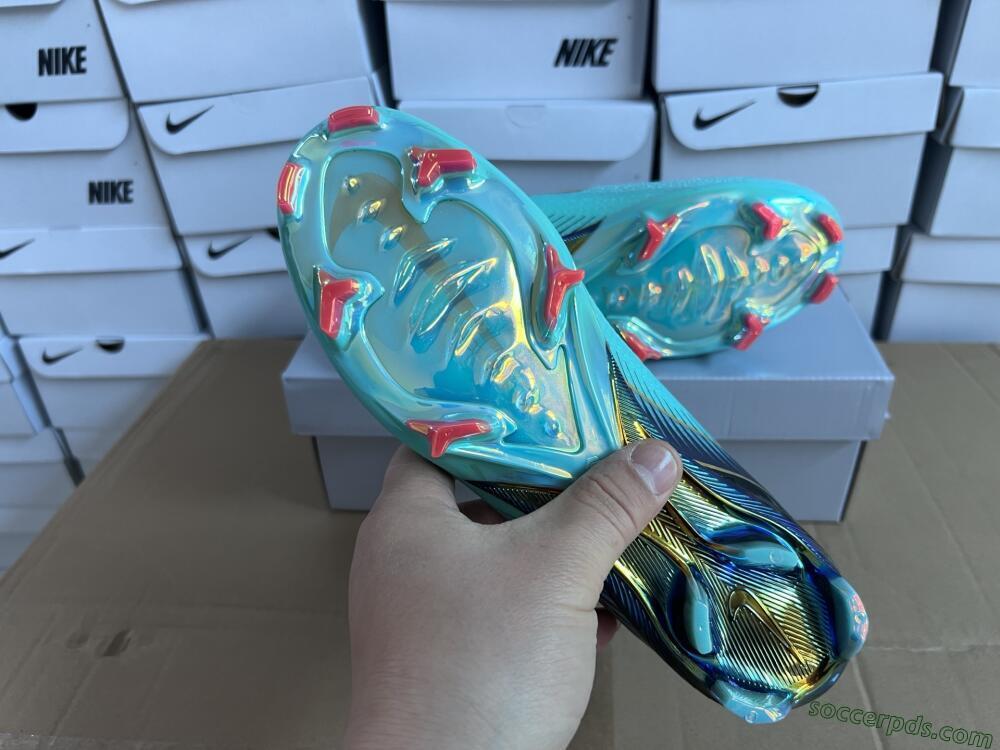 Nike Air Zoom Mercurial Vapor 16 Elite FG Low-Tops Football Boots - Jade/Gold/Blue